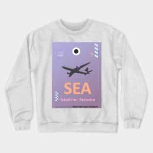 SEA Seattle airport tag Crewneck Sweatshirt